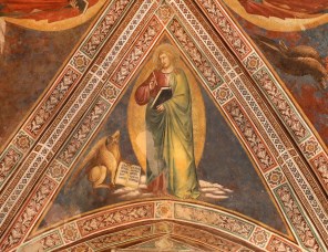 성 루카 복음사가_by Bicci di Lorenzo_photo by Sailko_in the Oratorio of St Antonio Abate in Pescia_Italy.jpg